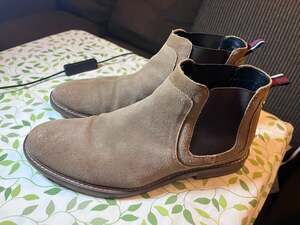 BEN SHERMAN BRENT TAN LEATHER SUEDE CHELSEA BOOT US 9M/ EU42/ UK8